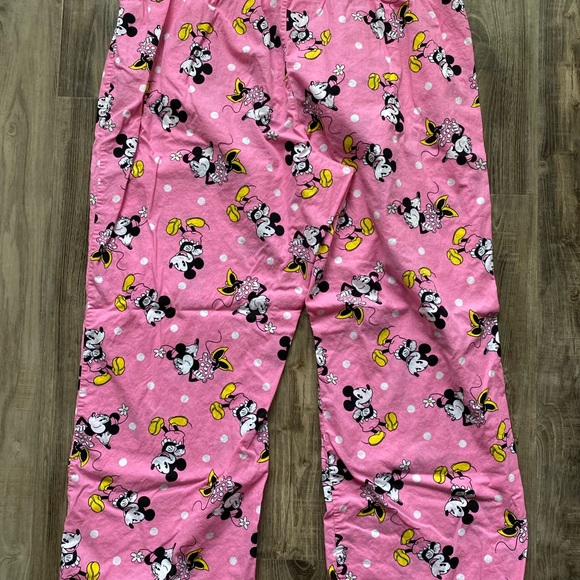 Disney Mickey and Minnie Mouse Pink Polka Dot Pajama Bottoms Size XXL - Picture 3 of 6